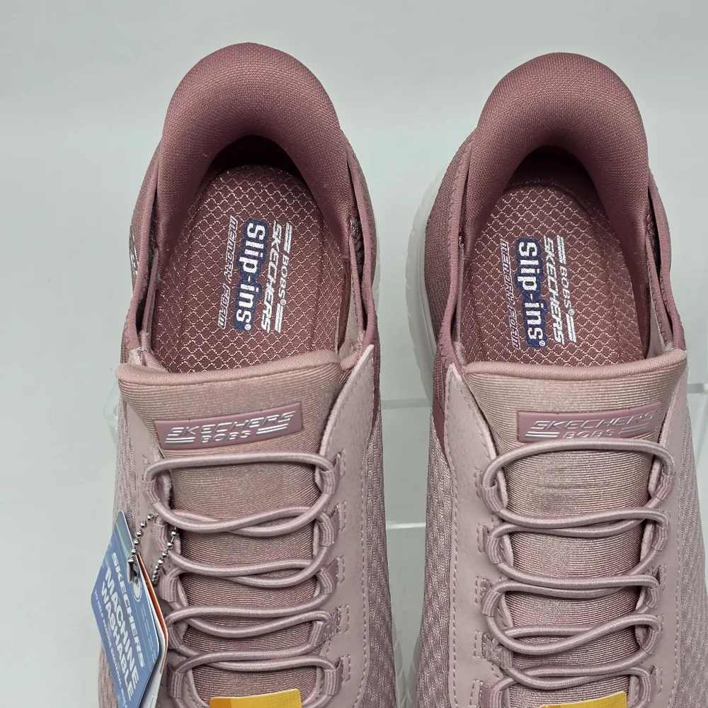 Skechers Bobs Sport Squad Women's Size 10 Chaos Blush Memory Foam Slip On New - Picture 9 of 14